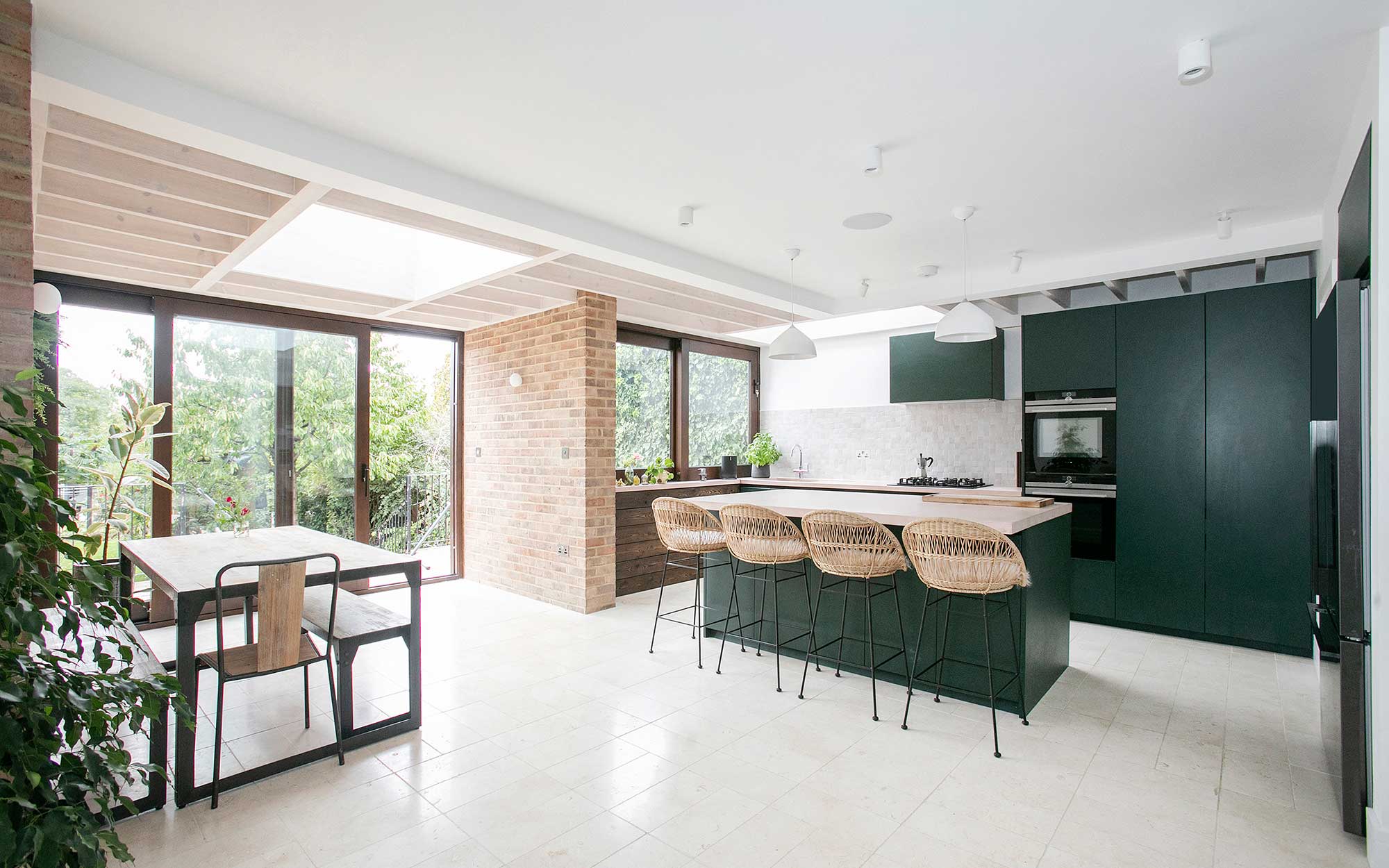 Cucina verde moderna